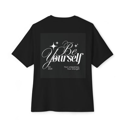 T-shirt oversize « Be Yourself » — T-shirt ample à motif inspirant