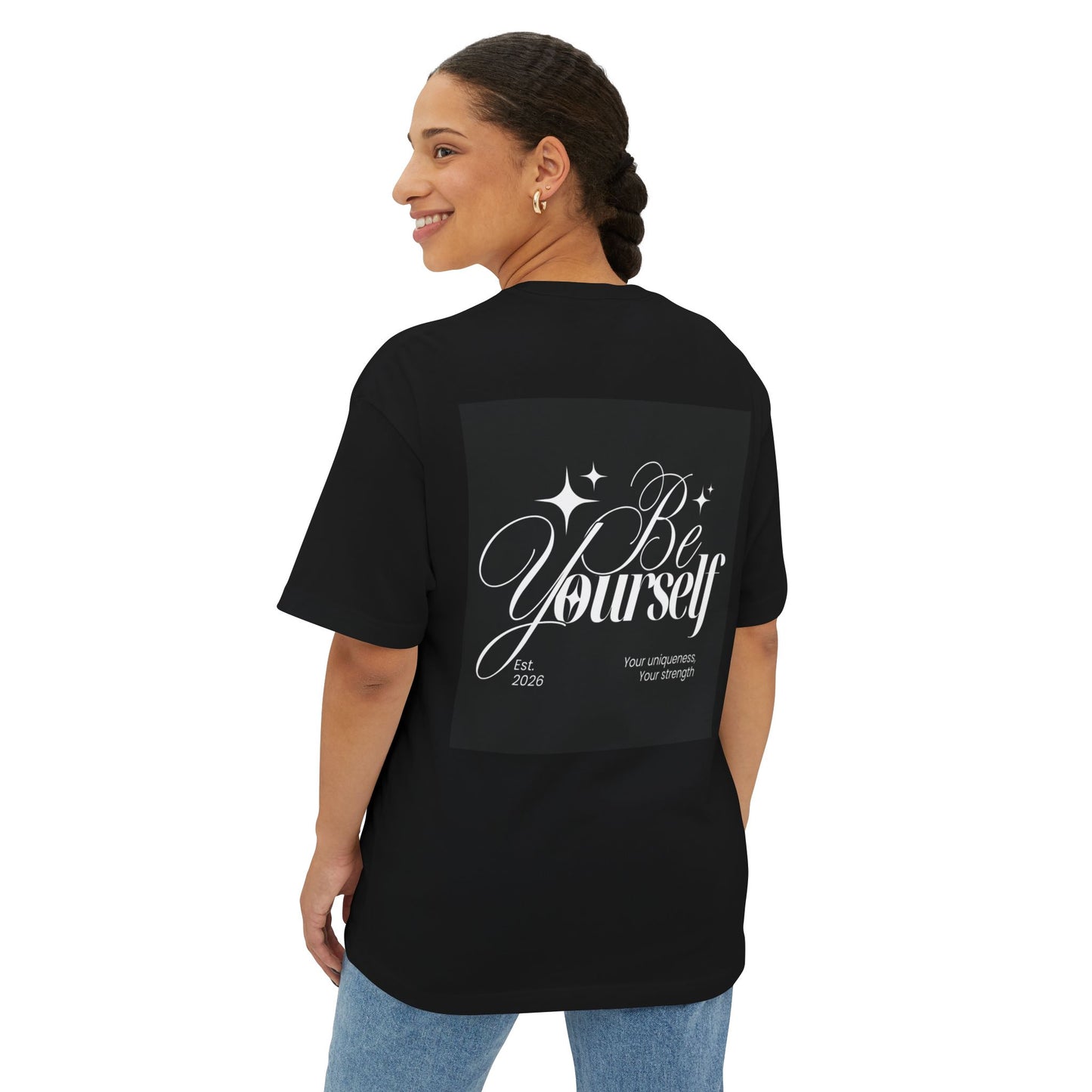 T-shirt oversize « Be Yourself » — T-shirt ample à motif inspirant