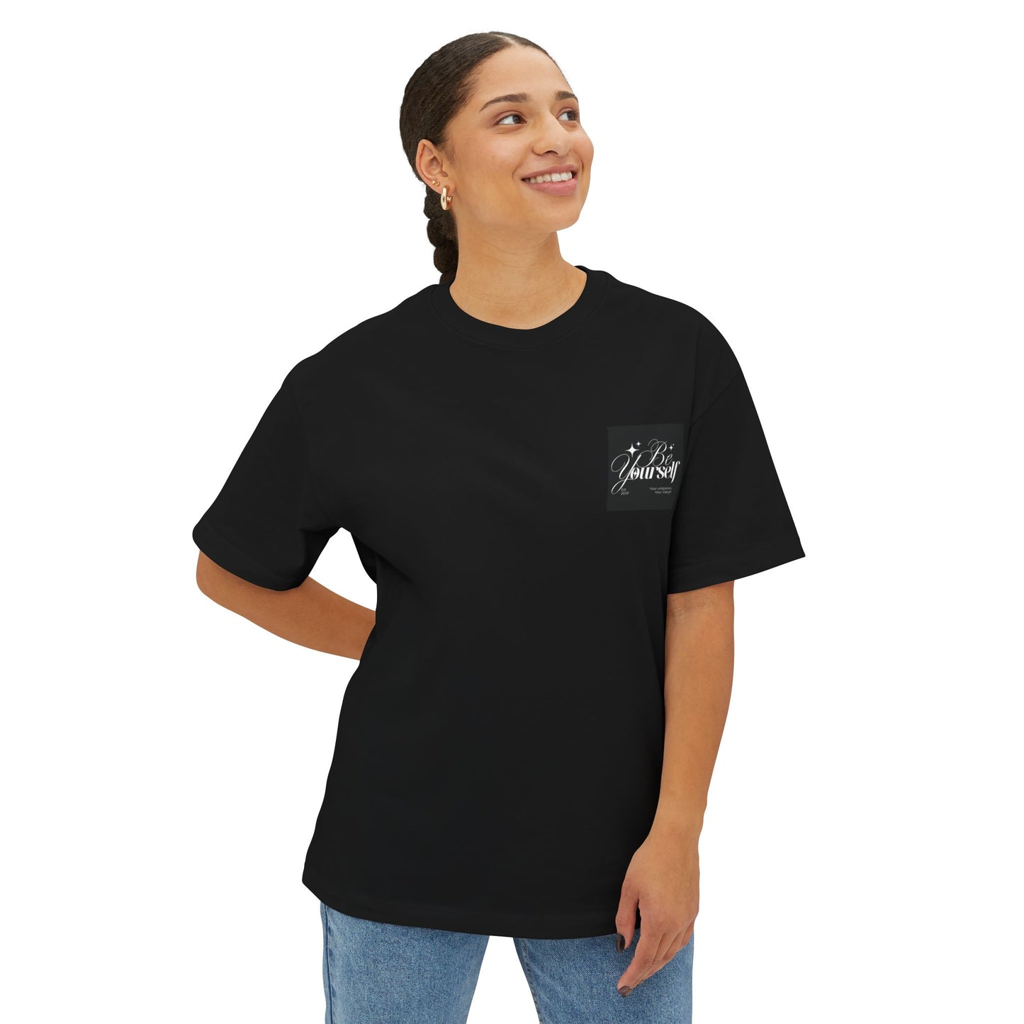 T-shirt oversize « Be Yourself » — T-shirt ample à motif inspirant