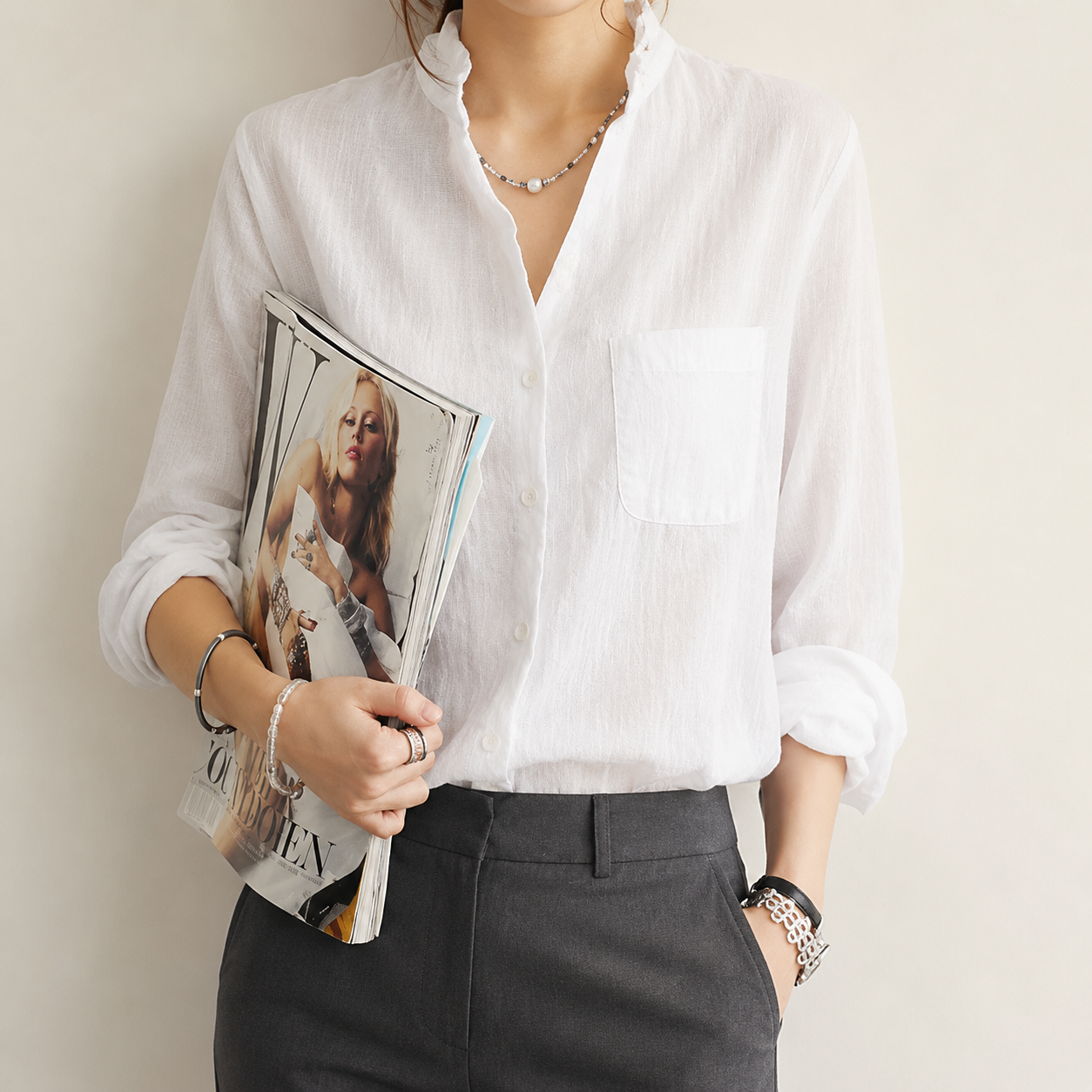 Chemise légère coton et lin