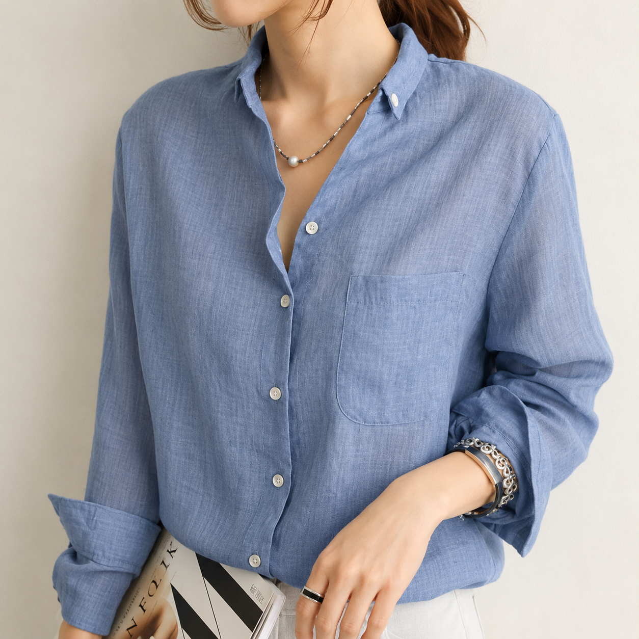 Chemise légère coton et lin