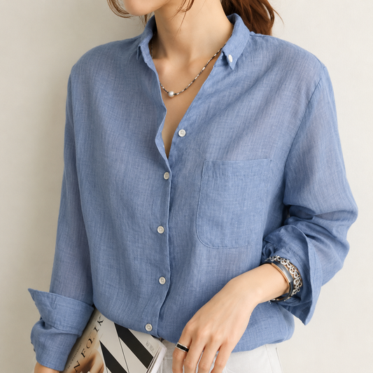 Chemise légère coton et lin