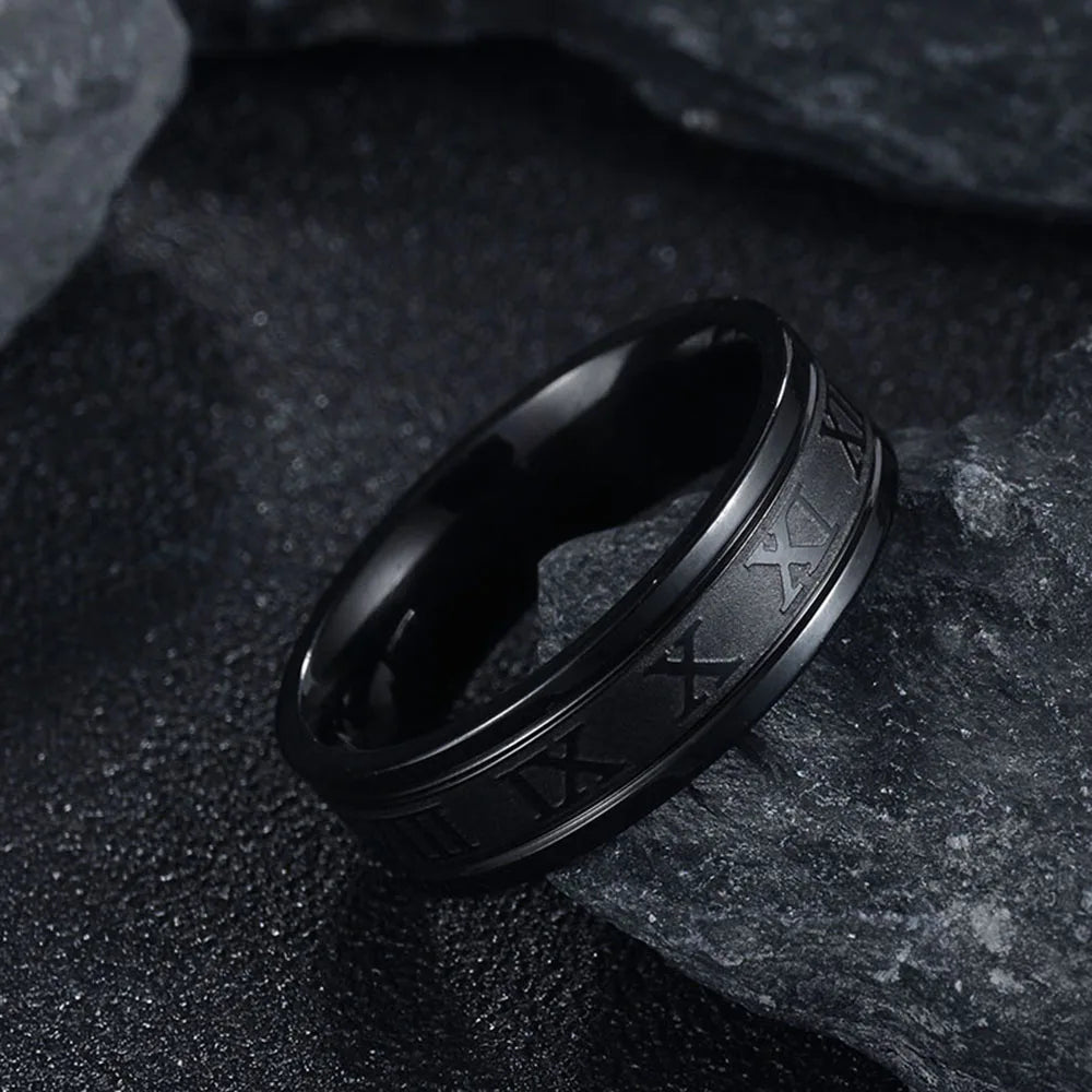 Bague élégante à chiffres romains