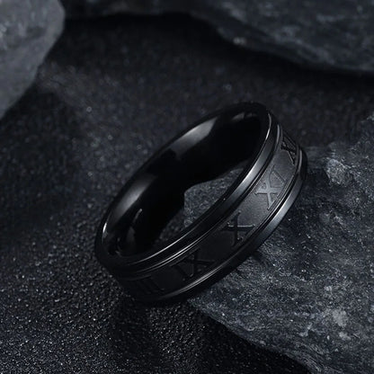 Bague élégante à chiffres romains