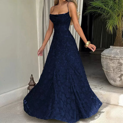Robe élégante longue à bretelles