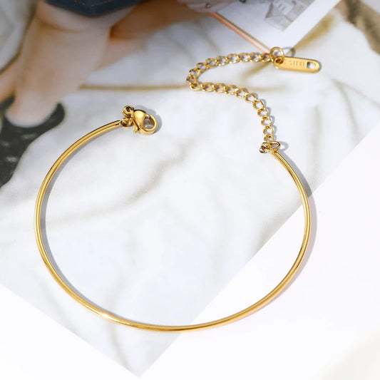Bracelet doré simple à fermoir
