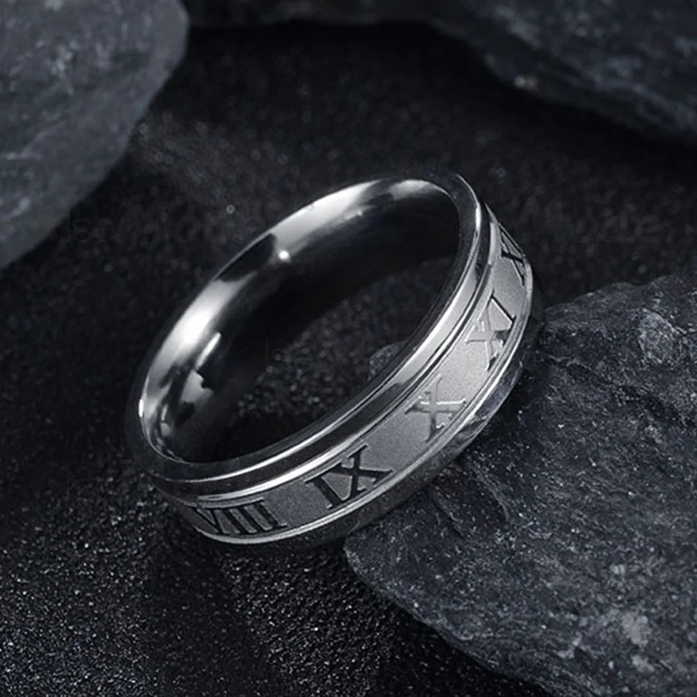 Bague élégante à chiffres romains