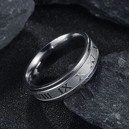 Bague élégante à chiffres romains