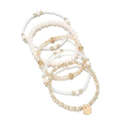 Lot de 5 bracelets perlés