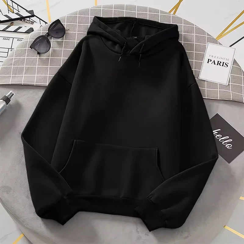 Sweat à capuche simple uni