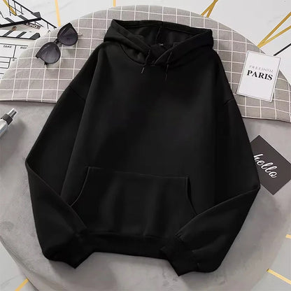 Sweat à capuche simple uni