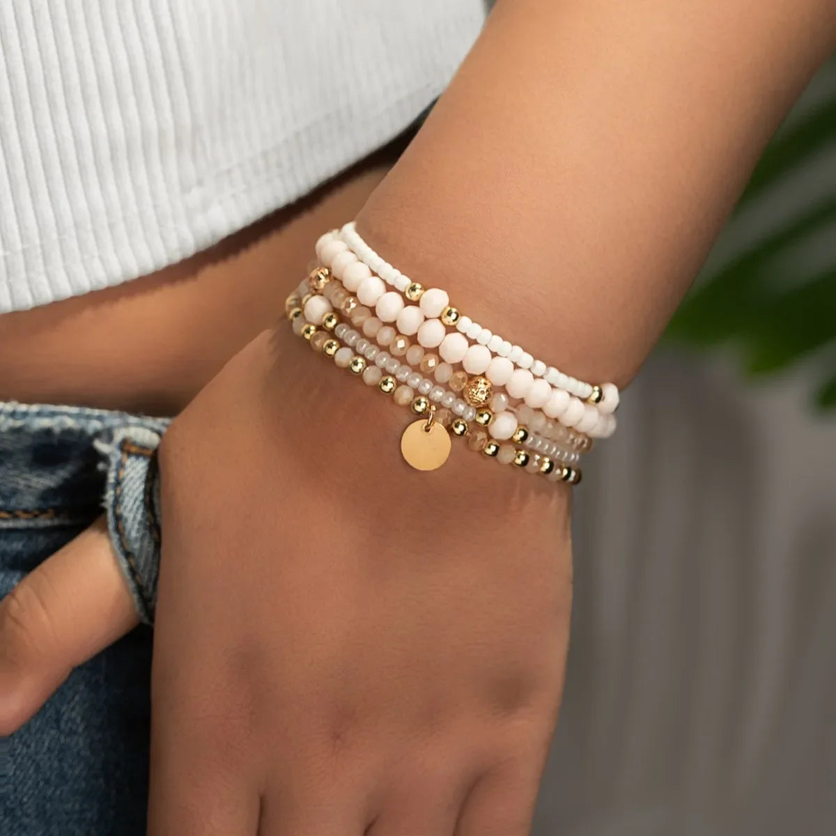 Lot de 5 bracelets perlés