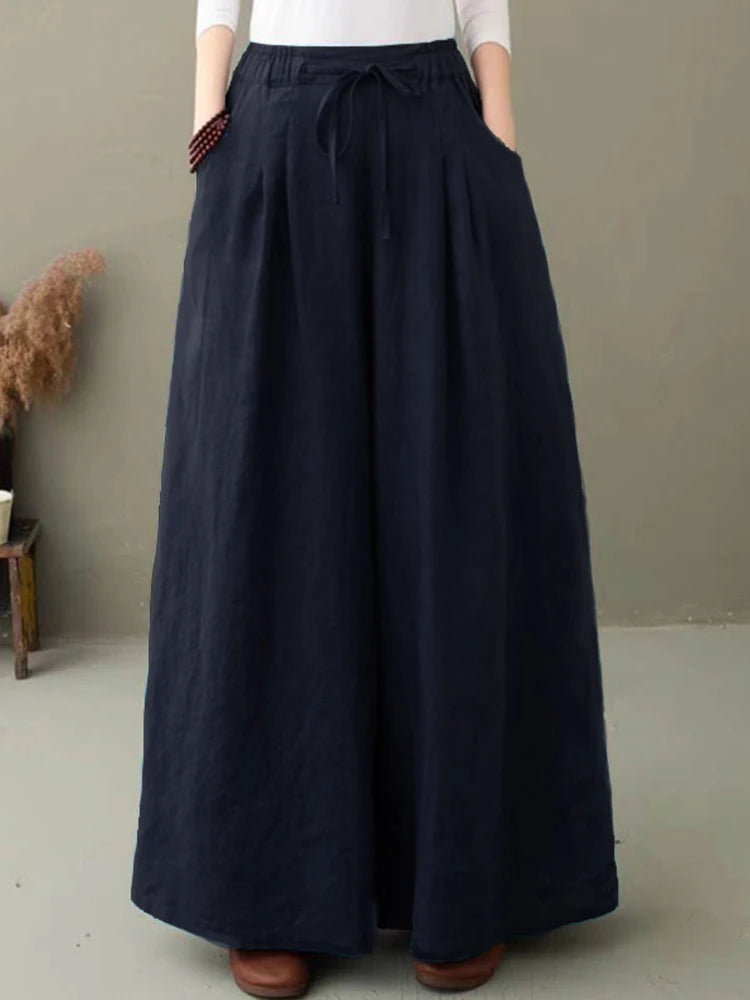 Pantalon-jupe oversize uni