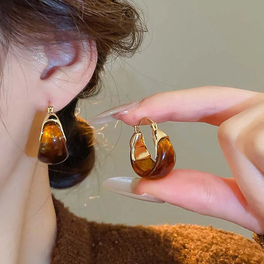 Boucles d'oreilles anneau acrylique
