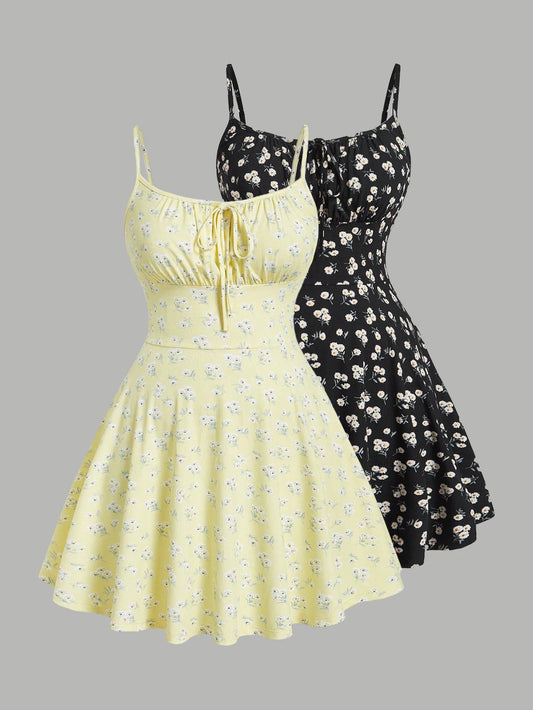 Robe courte légère à lacet