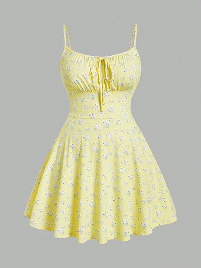 Robe courte légère à lacet