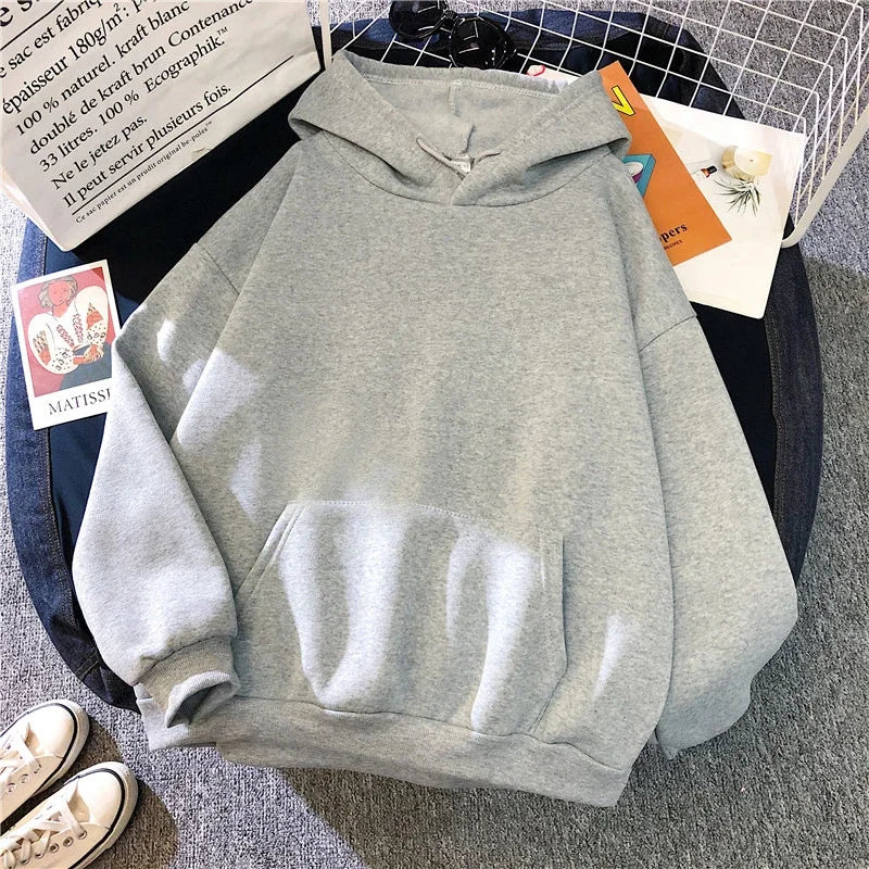Sweat à capuche simple uni