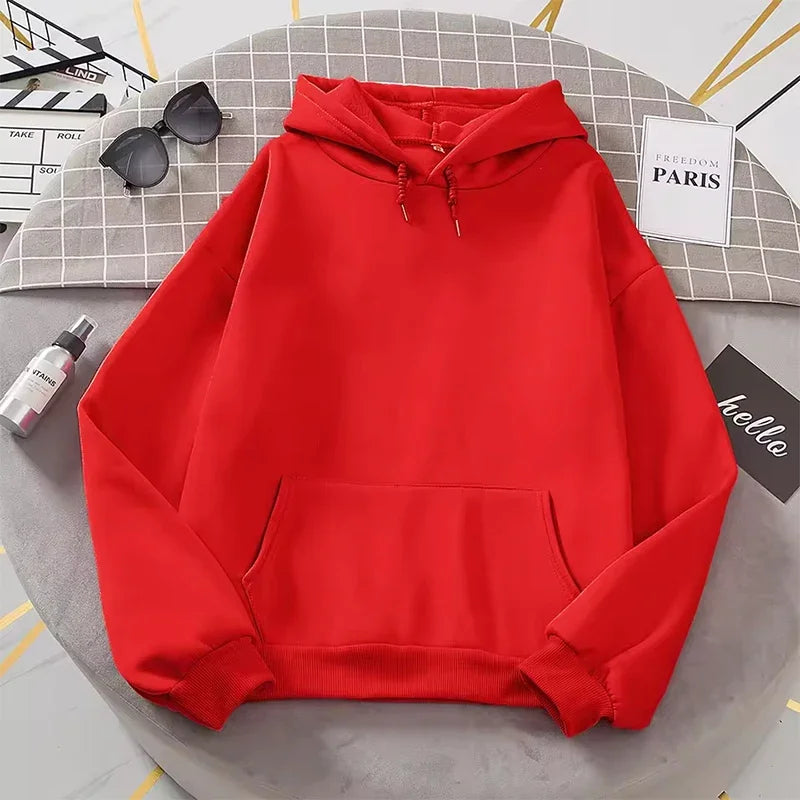 Sweat à capuche simple uni