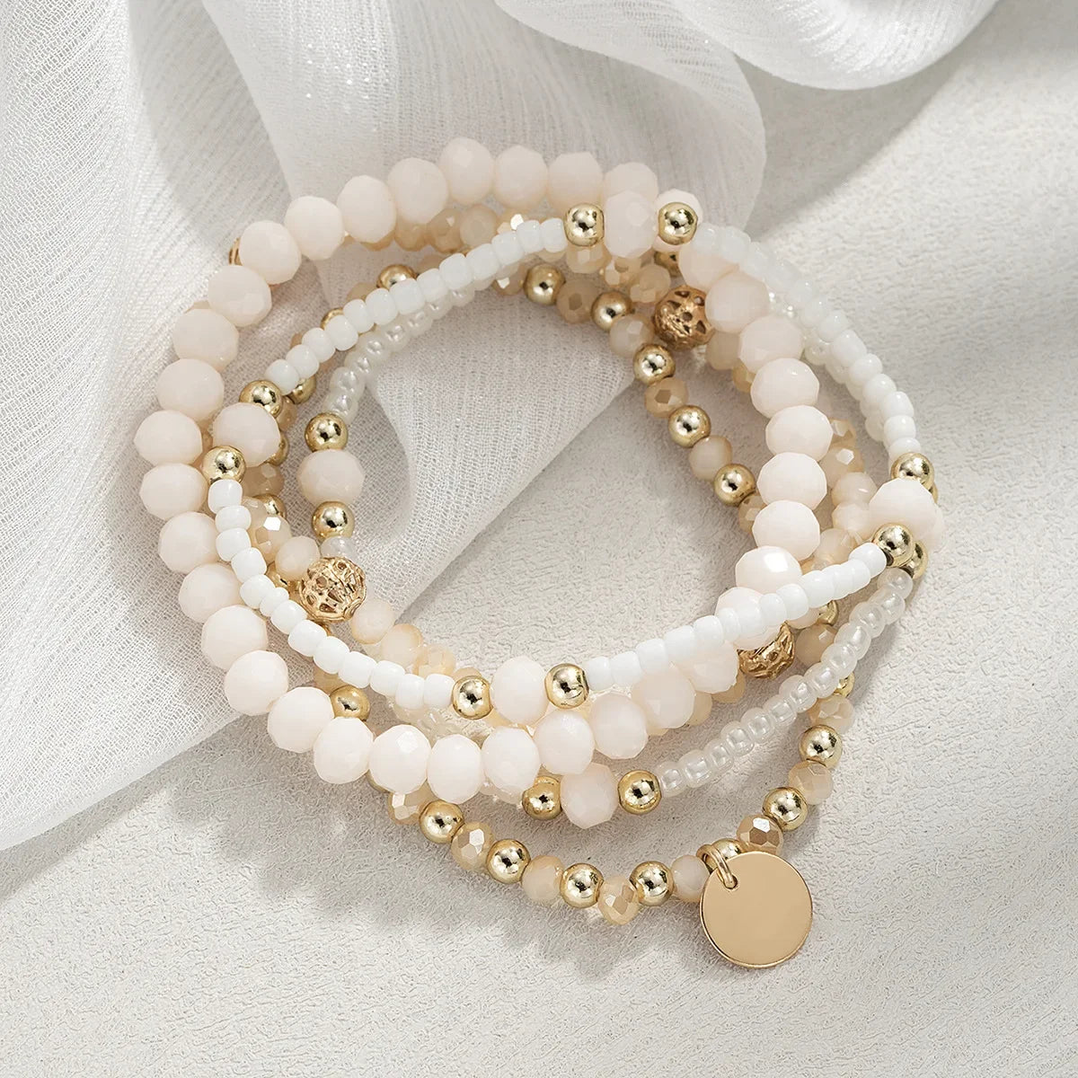 Lot de 5 bracelets perlés