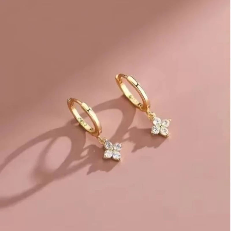 Boucles d'oreilles à motif de trèfle