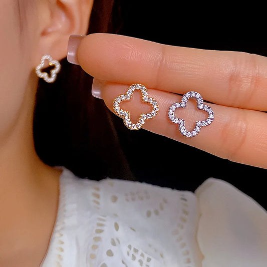 Boucles d'oreille à motif de trèfle