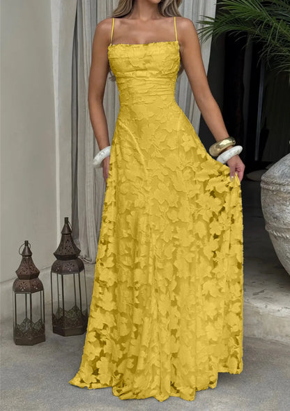 Robe élégante longue à bretelles