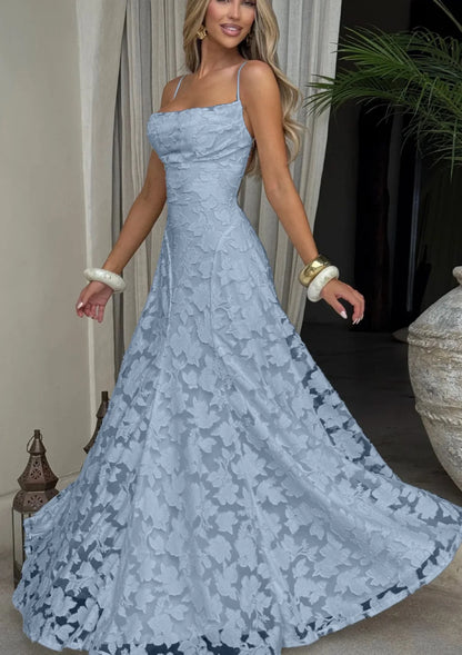 Robe élégante longue à bretelles