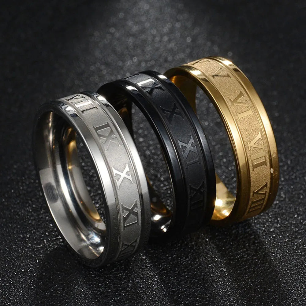 Bague élégante à chiffres romains