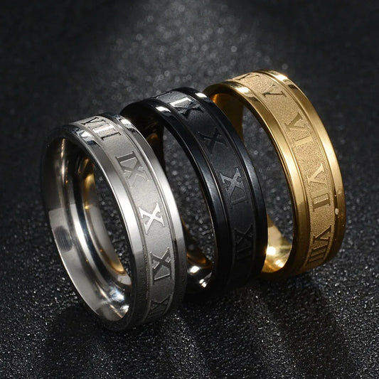 Bague élégante à chiffres romains
