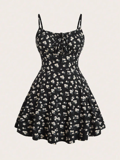 Robe courte légère à lacet