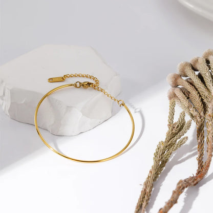 Bracelet doré simple à fermoir