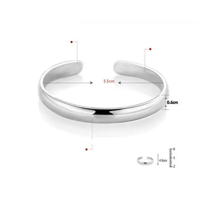 Bracelet poli argenté ajustable