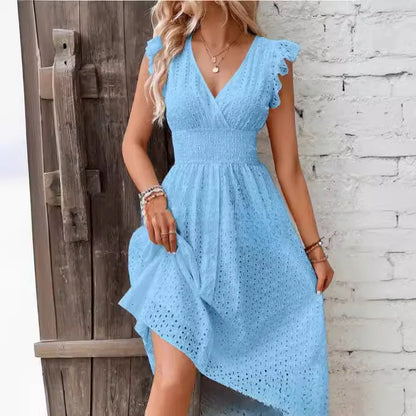 Robe estivale à col en V