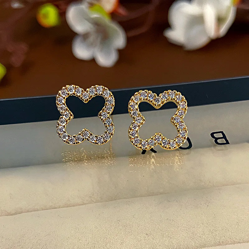 Boucles d'oreille à motif de trèfle