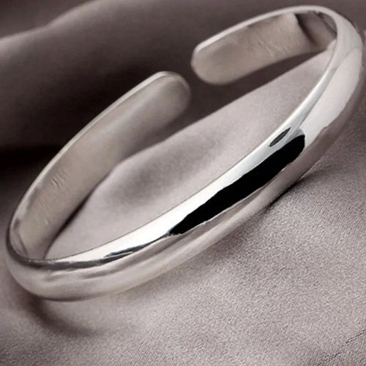 Bracelet poli argenté ajustable