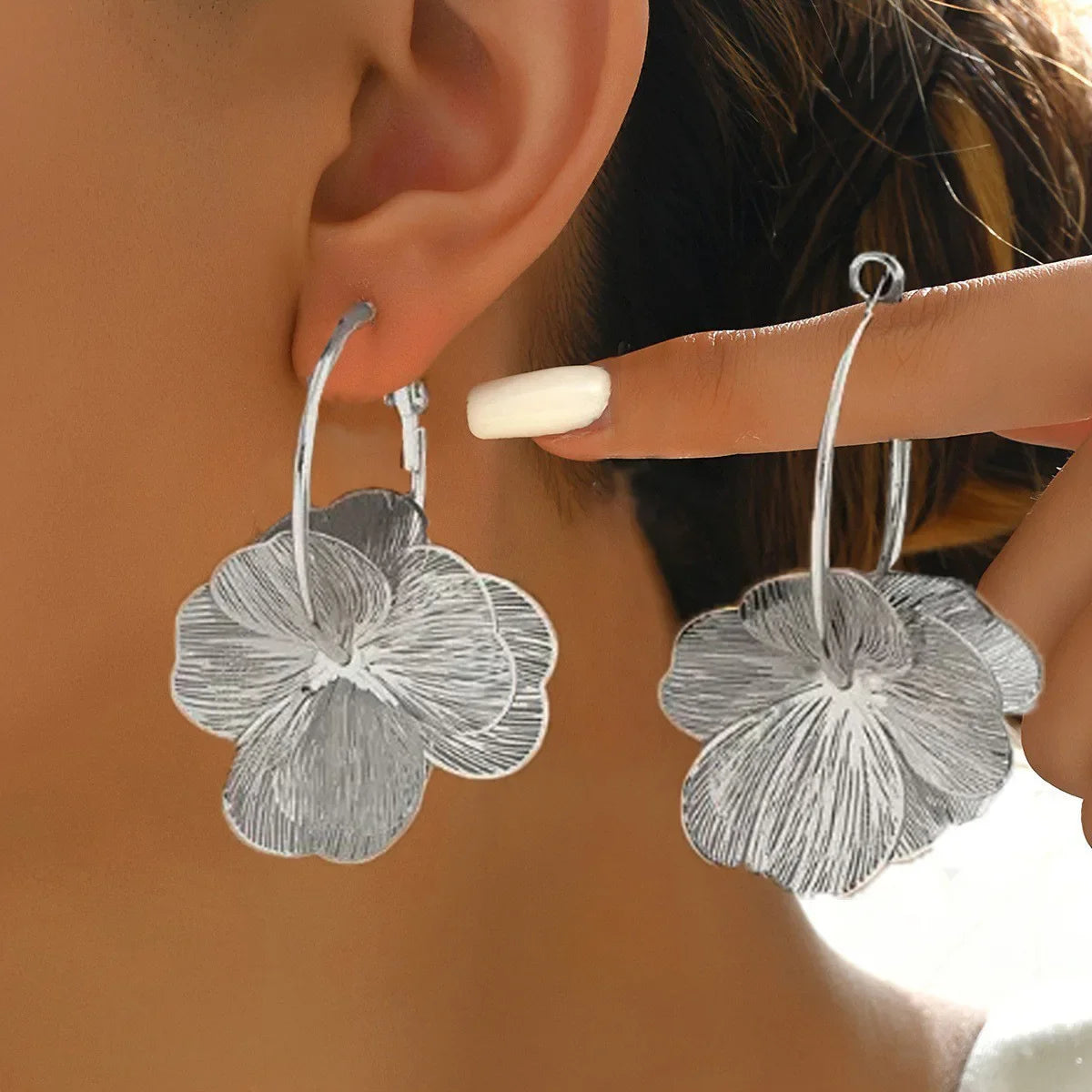 Boucles d'oreilles fleuries